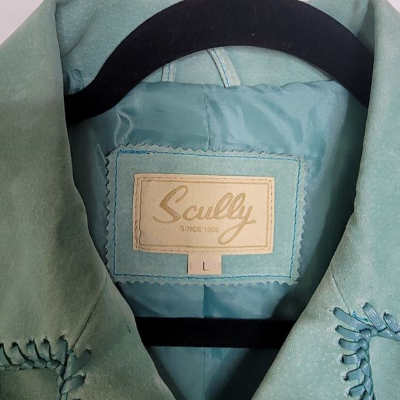 Women's SCULLY FRINGE & BEADED FAWN SUEDE LEATHER SHORT JACKET Snap Buttons LG - Picture 3 of 10